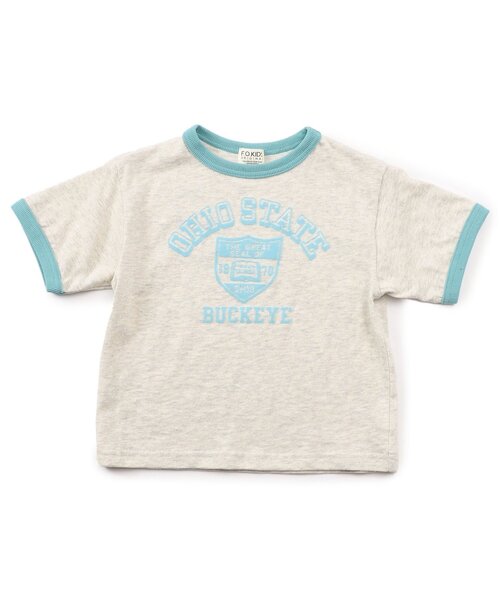 セール】【ジュニア対応】カレッジロゴリンガー半袖Tシャツ（T