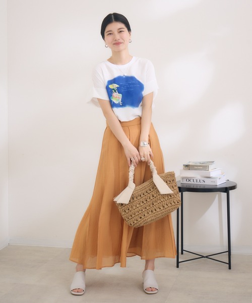 KATHARINE ROSS(キャサリンロス)の「【KATHARINE ROSS】リボンハンドルペーパーバッグ WEB限定(かごバッグ・レディース・ブラック/ライトベージュ/ピンクベージュ・MEDIUM)」の5枚目の写真