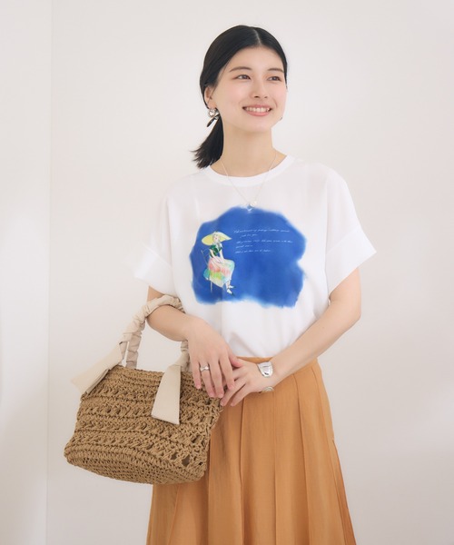 KATHARINE ROSS(キャサリンロス)の「【KATHARINE ROSS】リボンハンドルペーパーバッグ WEB限定(かごバッグ・レディース・ブラック/ライトベージュ/ピンクベージュ・MEDIUM)」の7枚目の写真