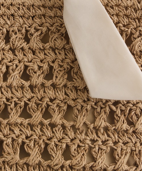 KATHARINE ROSS(キャサリンロス)の「【KATHARINE ROSS】リボンハンドルペーパーバッグ WEB限定(かごバッグ・レディース・ブラック/ライトベージュ/ピンクベージュ・MEDIUM)」の18枚目の写真