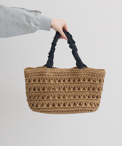 KATHARINE ROSS(キャサリンロス)の「【KATHARINE ROSS】リボンハンドルペーパーバッグ WEB限定(かごバッグ・レディース・ブラック/ライトベージュ/ピンクベージュ・MEDIUM)」の13枚目の写真