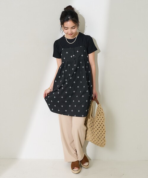 FREAK'S STORE(フリークスストア)の「<接触冷感/UVカット>ICE SUMMER リブイージーパンツ 限定展開/アイスサマー イージーパンツ(その他パンツ・レディース・ブラック/ベージュ/サックスブルー・フリ-)」の5枚目の写真