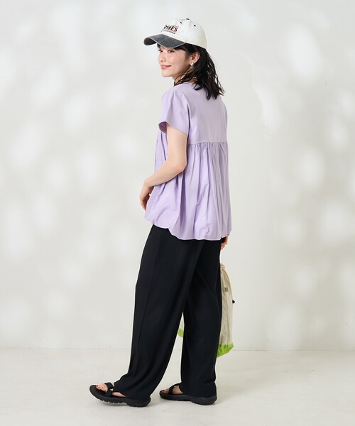 FREAK'S STORE(フリークスストア)の「<接触冷感/UVカット>ICE SUMMER リブイージーパンツ 限定展開/アイスサマー イージーパンツ(その他パンツ・レディース・ブラック/ベージュ/サックスブルー・フリ-)」の16枚目の写真