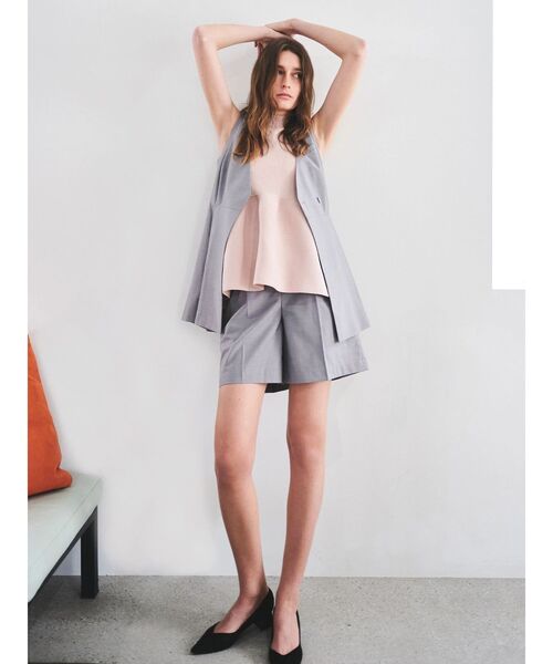 TONAL（トーナル）の「TRタックハーフパンツ（その他パンツ・レディース・グレー/ブラック・MEDIUM/SMALL）」の7枚目の写真