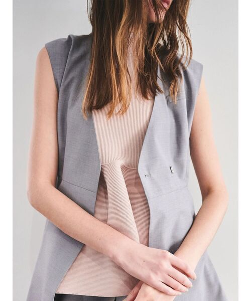 TONAL（トーナル）の「TRタックハーフパンツ（その他パンツ・レディース・グレー/ブラック・MEDIUM/SMALL）」の9枚目の写真