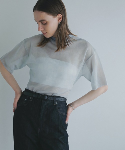 ★送料・関税込★MISCHIEF★SHEER MESH TOP クロップ Tシャツ★ SLY | GRAPHICAL SHEER トップス (Tシャツ・カットソー(長袖