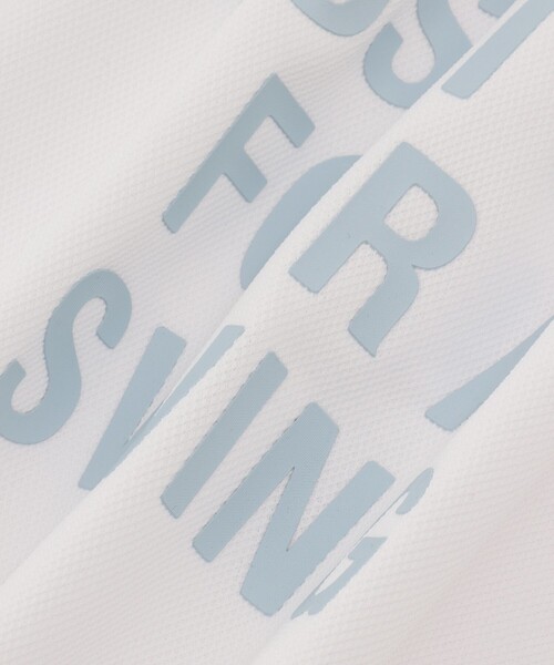 JUN&ROPE'（ジュンアンドロペ）の「【UV】【吸水速乾】チェッカーボード衿バックプリント半袖ポロ（ポロシャツ・レディース・イエロー/サックスブルー/ブラック・L/M/S）」の8枚目の写真