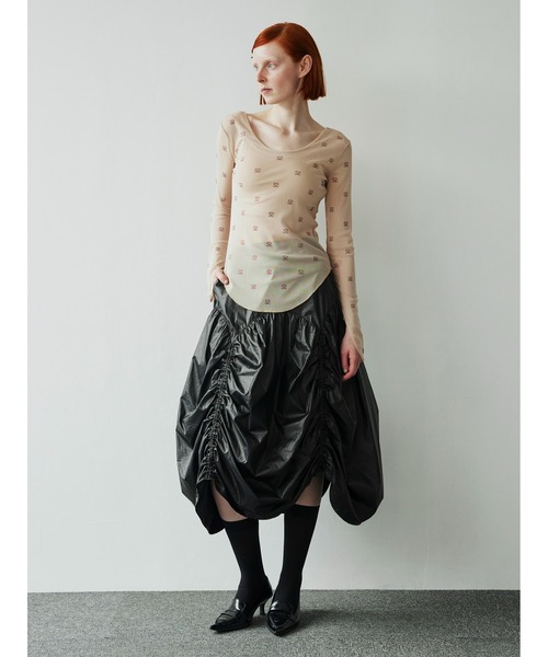 SORIN(ソリン )の「Metalic Taffta Design Gathered Skirt(スカート・レディース・シルバー/ブラック・38)」の11枚目の写真