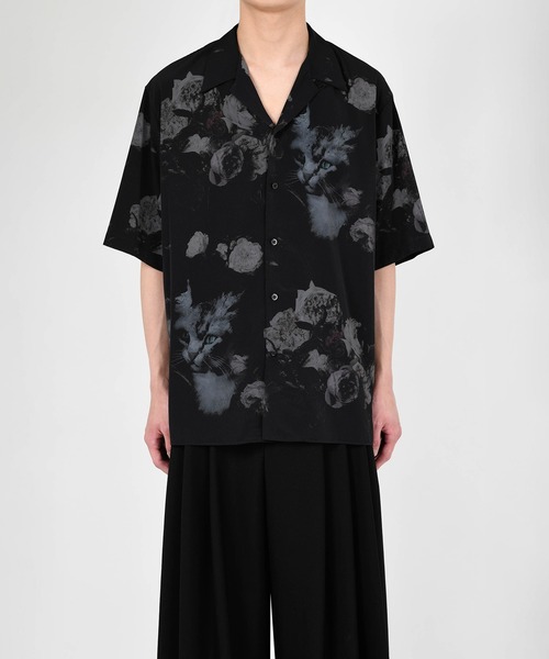 即完売品 LADMUSICIAN ROSE x CAT JKT 猫 薔薇 花柄 LAD MUSICIAN (ラッド ミュージシャン) / HIGH GAUGE WJQ KNIT