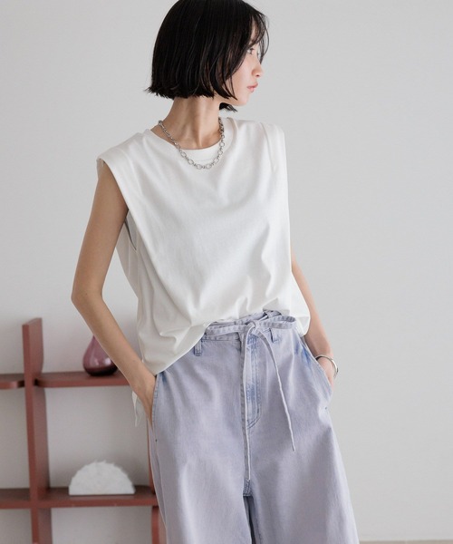 otoページ（いつもありがとうございます） セール】ショルダータックノースリーブ 490879（Tシャツ/カットソー