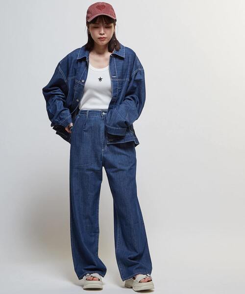 CONVERSE TOKYO(コンバーストウキョウ)の「【限定展開】LIGHT DENIM WIDE PANTS(デニムパンツ・レディース・サックスブルー/ブラック/ブルー・SMALL)」の11枚目の写真