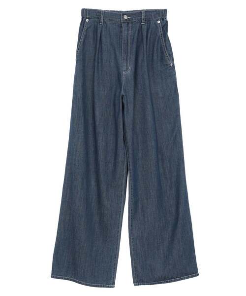 CONVERSE TOKYO(コンバーストウキョウ)の「【限定展開】LIGHT DENIM WIDE PANTS(デニムパンツ・レディース・サックスブルー/ブラック/ブルー・SMALL)」の5枚目の写真