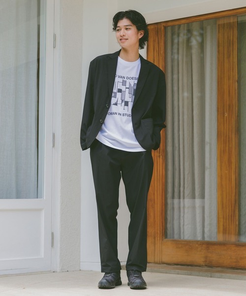 RAGEBLUE（レイジブルー）の「＜吸水速乾・イージーケア＞【Satistex Dry】ユーティリティジャケット【セットアップ対応】（テーラードジャケット・メンズ・ブラック/ネイビー・MEDIUM/LARGE）」の4枚目の写真