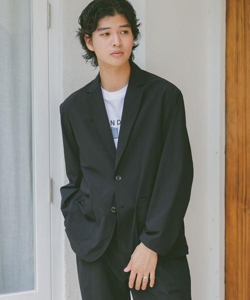 RAGEBLUE（レイジブルー）の「＜吸水速乾・イージーケア＞【Satistex Dry】ユーティリティジャケット【セットアップ対応】（テーラードジャケット・メンズ・ブラック/ネイビー・MEDIUM/LARGE）」の7枚目の写真