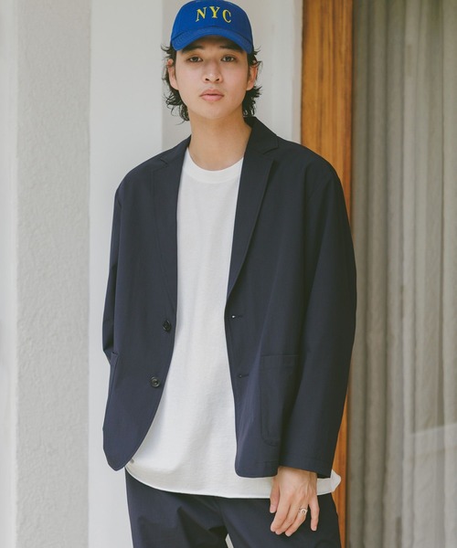 RAGEBLUE（レイジブルー）の「＜吸水速乾・イージーケア＞【Satistex Dry】ユーティリティジャケット【セットアップ対応】（テーラードジャケット・メンズ・ブラック/ネイビー・MEDIUM/LARGE）」の12枚目の写真