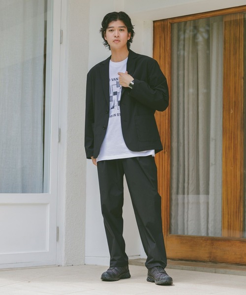 RAGEBLUE（レイジブルー）の「＜吸水速乾・イージーケア＞【Satistex Dry】ユーティリティジャケット【セットアップ対応】（テーラードジャケット・メンズ・ブラック/ネイビー・MEDIUM/LARGE）」の3枚目の写真