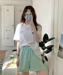 IRADOWL（アイラドール）の「ストライプ ショートパンツ ルームウェア（ルームウェア/パジャマ）」