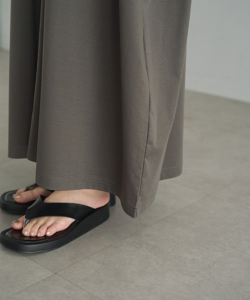 PUAL CE CIN（ピュアルセシン）の「両面シルケットリブ袖ワンピース（ワンピース・レディース・ベージュ/ブラック/グレー・FREE）」の19枚目の写真