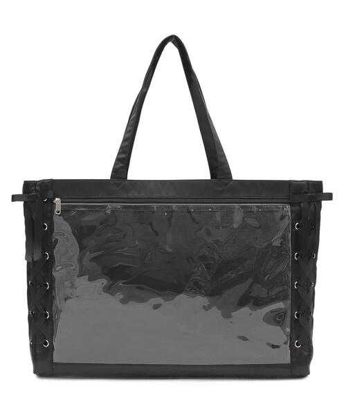 WEGO（ウィゴー）の「WEGO/レースアップ痛バッグLL（トートバッグ・レディース・レッド系その他/ブルー系その他/その他1/その他6/その他4/ブラック系その他/その他5・FREE）」の2枚目の写真