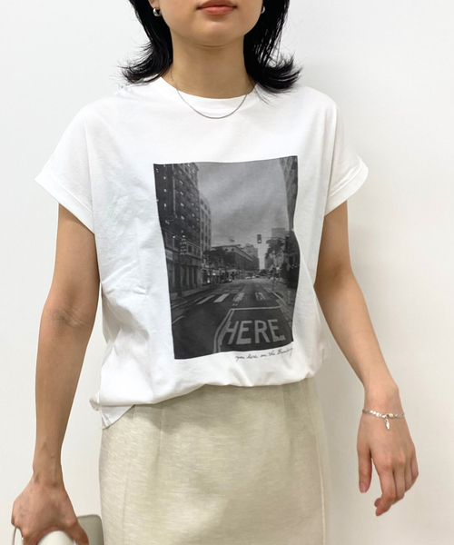 日本製　マイカ&ディール　フォトプリントTシャツ MICA&DEAL】フォトプリントTEE【Made in Japan】 - Carry On