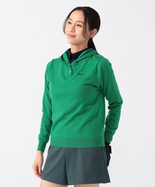 セール】PURPLE LABEL / ラインフーディー ニットプルオーバーパーカー