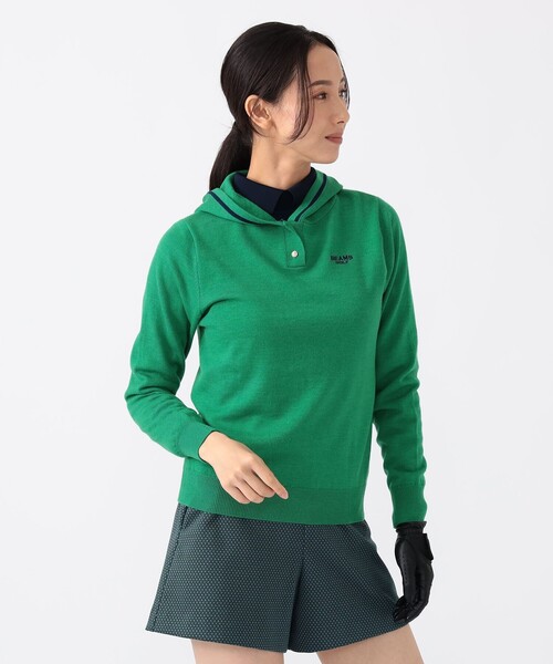 セール】PURPLE LABEL / ラインフーディー ニットプルオーバーパーカー