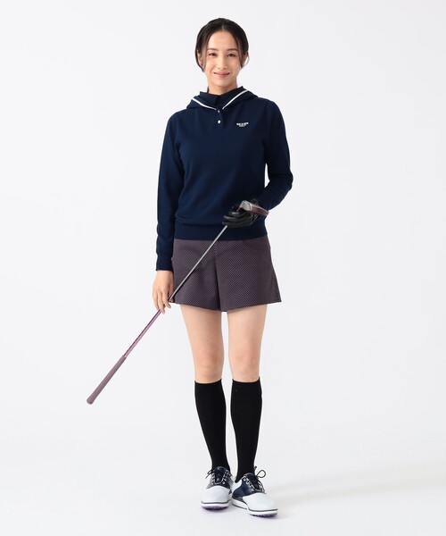 セール】PURPLE LABEL / ラインフーディー ニットプルオーバーパーカー