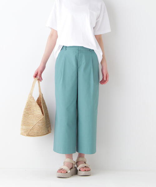 human woman(ヒューマンウーマン)の「◆【3サイズ展開】【UVカット・接触冷感】クールマックス混ガウチョパンツ(その他パンツ・レディース・グレー系その他/ベージュ/グリーン・SMALL/MEDIUM/LARGE)」の3枚目の写真
