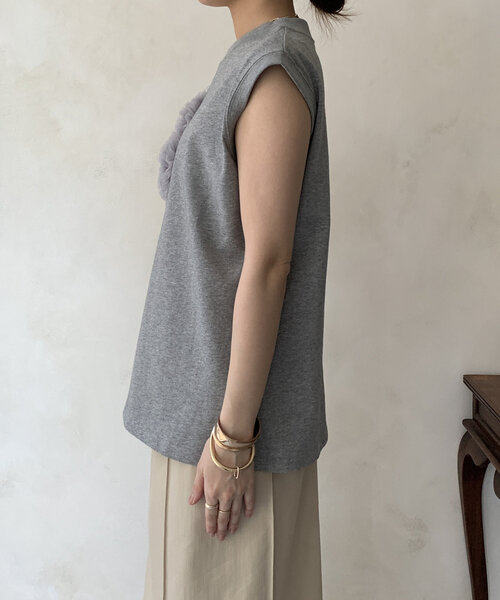 セール】3DチュールモチーフTEE（Tシャツ/カットソー）｜DouDou