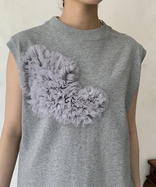 DOUDOU 半袖 Tシャツ チャコールグレー viseu チュール DOUDOU 半袖 Tシャツ チャコールグレー viseu チュール - メルカリ