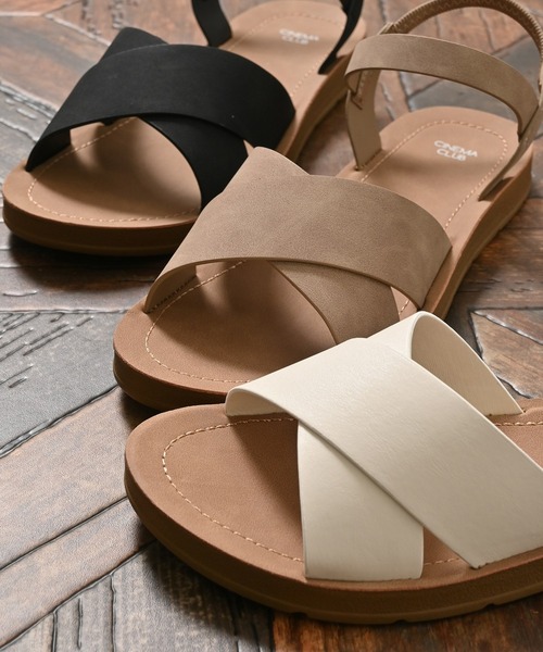 Honeys（ハニーズ）の「軽量屈曲クロスサンダル（サンダル・レディース・ベージュ/アイボリー/ブラック・L/LL/M/S）」の22枚目の写真