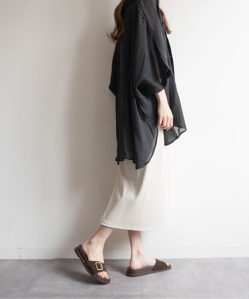 Fabby fabby(ファビィーファビィー)の「コンフォートワンベルトサンダル(サンダル・レディース・ブラック/ベージュ/ブラウン・SMALL/MEDIUM/LARGE)」の20枚目の写真