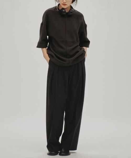 TODAYFUL◆25SS/Back Satin Pullover/７分袖カットソー/FREE/コットン/WHT/12510431 TODAYFUL(トゥデイフル) / 25SS/Back Satin Pullover/7分袖