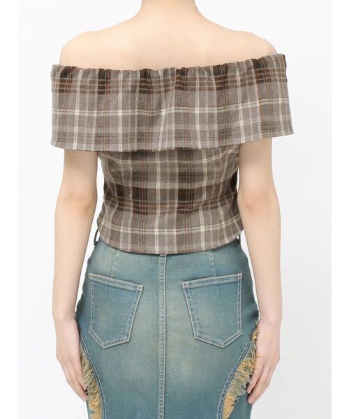 EVRIS（エヴリス）の「チェックオフショルブラウス（シャツ/ブラウス・レディース・ブラウン/ブラック・FREE）」の21枚目の写真