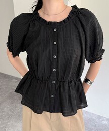 fredy emue | クロップドペプラムブラウス(シャツ/ブラウス)