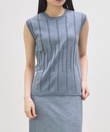 【CINOH/チノ】別注 Washable Silk Sleeveless Tops/ウォッシャブルシルクノースリーブトップス