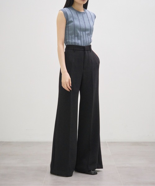 CINOH(チノ)の「【CINOH/チノ】別注 Washable Silk Sleeveless Tops/ウォッシャブルシルクノースリーブトップス(ニット/セーター・レディース・ブラック/ブルー/キナリ/チャコールグレー・FREE)」の17枚目の写真