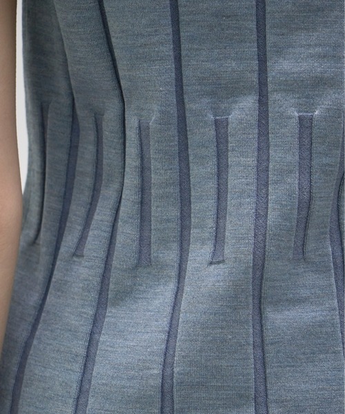CINOH(チノ)の「【CINOH/チノ】別注 Washable Silk Sleeveless Tops/ウォッシャブルシルクノースリーブトップス(ニット/セーター・レディース・ブラック/ブルー/キナリ/チャコールグレー・FREE)」の12枚目の写真