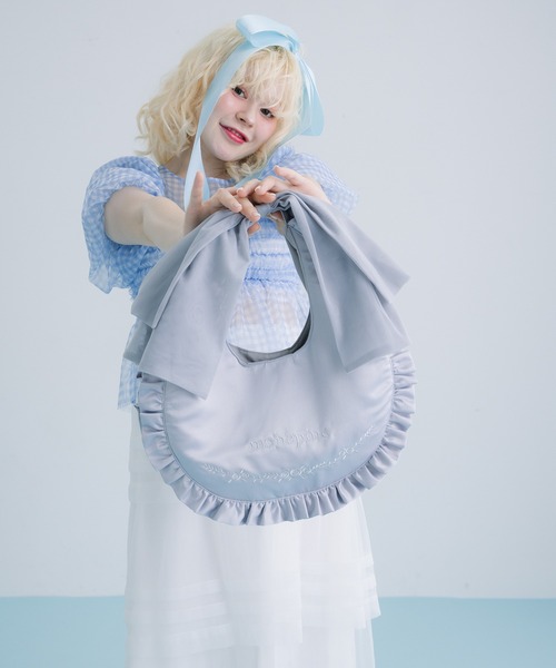 あ*ご様 monepine モネピネ フリルハンドルバッ グ monepine モネピネ フリルハンドルバッ グ 大容量 - メルカリ