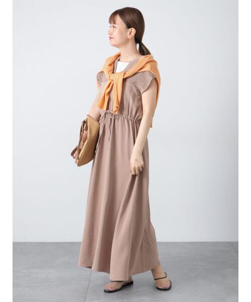 ワンピース yuuuuuchan sanpo kuschel 贅沢なくらげ刺繍 ワンピース 体型カバー 刺繍