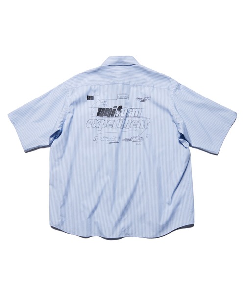 uniform experiment（ユニフォームエクスペリメント）の「IN-PROCESS PRINT S/S SHIRT（シャツ/ブラウス・メンズ・ホワイト/ライトブルー・1/3/2/4）」の2枚目の写真