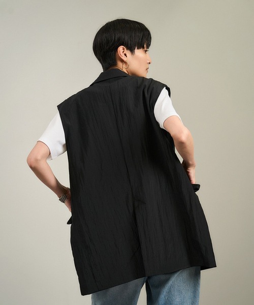 SALON adam et rope'（サロン アダム エ ロペ）の「ウールナイロンワッシャージレ（ベスト・レディース・ブラック/ブラウン・FREE）」の8枚目の写真