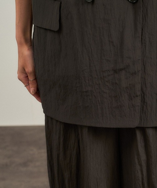 SALON adam et rope'（サロン アダム エ ロペ）の「ウールナイロンワッシャージレ（ベスト・レディース・ブラック/ブラウン・FREE）」の18枚目の写真