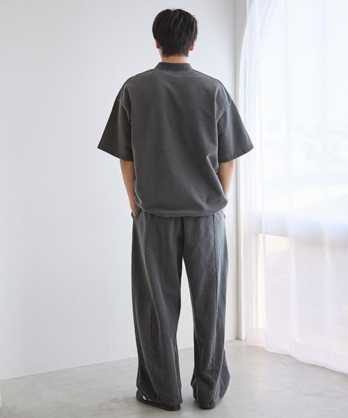 PBLIM（ページボーイリム）の「《UNISEX》ピグメントルーズポロ（スウェット・レディース・ブラウン/チャコールグレー・LARGE/MEDIUM）」の5枚目の写真