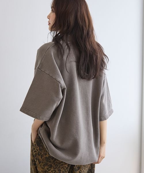 PBLIM（ページボーイリム）の「《UNISEX》ピグメントルーズポロ（スウェット・レディース・ブラウン/チャコールグレー・LARGE/MEDIUM）」の7枚目の写真