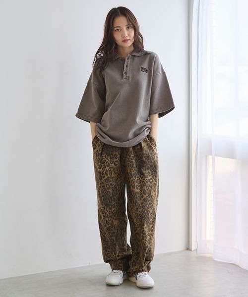 PBLIM（ページボーイリム）の「《UNISEX》ピグメントルーズポロ（スウェット・レディース・ブラウン/チャコールグレー・LARGE/MEDIUM）」の8枚目の写真