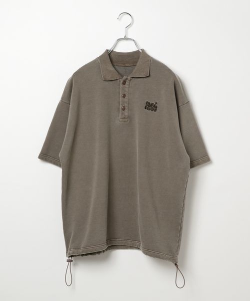 PBLIM（ページボーイリム）の「《UNISEX》ピグメントルーズポロ（スウェット・レディース・ブラウン/チャコールグレー・LARGE/MEDIUM）」の11枚目の写真