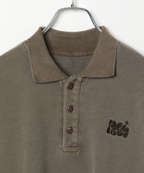 PBLIM（ページボーイリム）の「《UNISEX》ピグメントルーズポロ（スウェット・レディース・ブラウン/チャコールグレー・LARGE/MEDIUM）」の12枚目の写真
