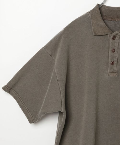 PBLIM（ページボーイリム）の「《UNISEX》ピグメントルーズポロ（スウェット・レディース・ブラウン/チャコールグレー・LARGE/MEDIUM）」の16枚目の写真
