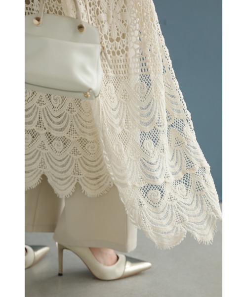 cawaii（カワイイ）の「美しい柄を纏うクロシェロングカーディガン（カーディガン/ボレロ・レディース・ベージュ・FREE）」の16枚目の写真